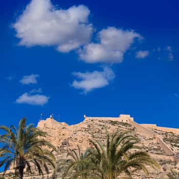 Alicante Santa Barbara castle in Mediterranean spain Valencian Community