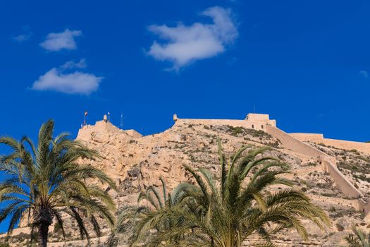 Alicante Santa Barbara castle in Mediterranean spain Valencian Community