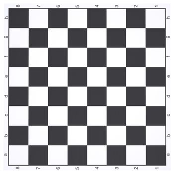 Empty chessboard. Render on a white background