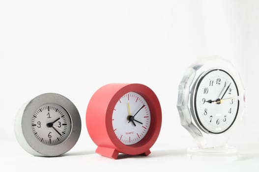 Retro Vintage Alarm Clock on a White Background