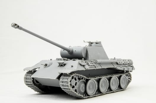 The Model Tank King Tiger 2 of WW2 on a White Background