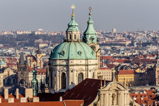 Prague city photo, view from prague castle hill