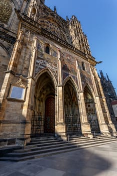 famous historic st. vitus cathedral in prague czech republic 