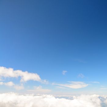 Beautiful Blue Sky Background in cloudscape