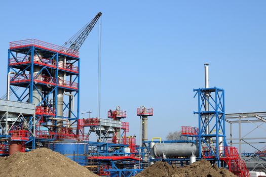 heavy industry new plant construction site