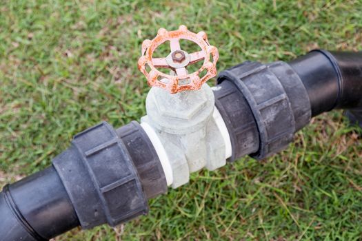 Valves for control used water in the park