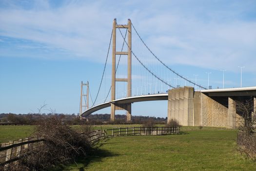 View of the Humber Bridge looking North