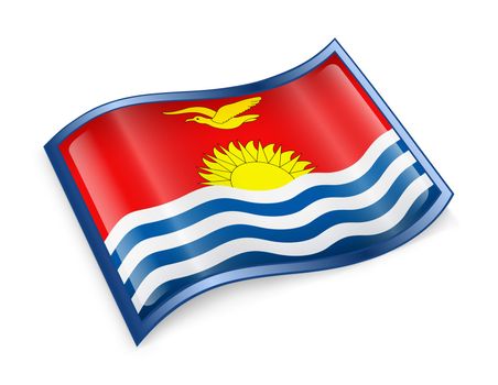 Kiribati Flag icon, isolated on white background.