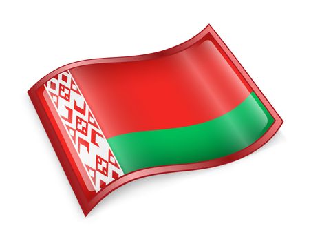 Belarus Flag icon, isolated on white background.