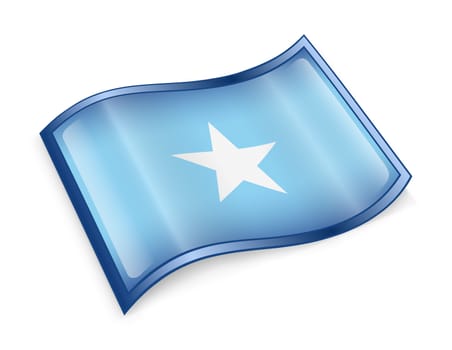 Somali flag icon, isolated on white background