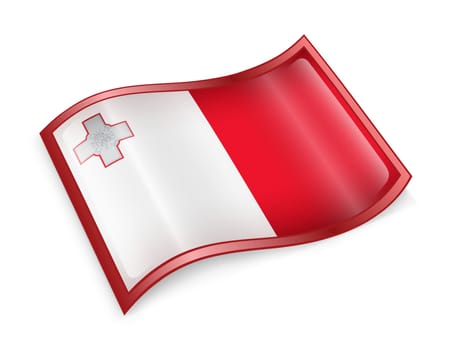 Maltese Flag icon, isolated on white background