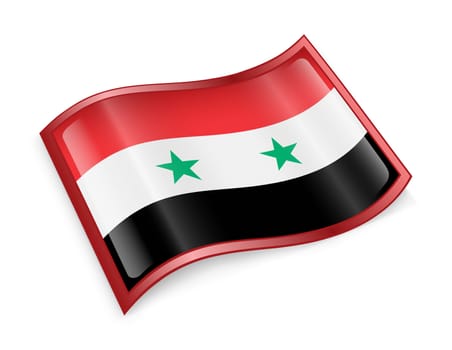 Syrian Flag icon, isolated on white background