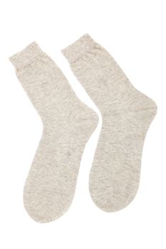 beige and beautiful to socks on a white background