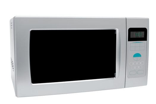 Modern microwave stove on a white background