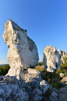 Limestone rocks in Poland 