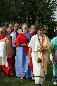 Dionysus festivities in Andautonija, ancient Roman settlement near Zagreb on Sep 15, 2013 in Zagreb, Croatia.