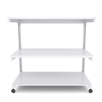 Office shelving unit on wheels. Isolated render on a white background