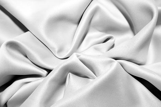 Closeup of rippled silk fabric