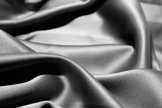 Closeup of rippled silk fabric