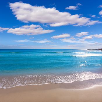 Alicante Postiguet beach at Mediterranean sea in Spain valencian community