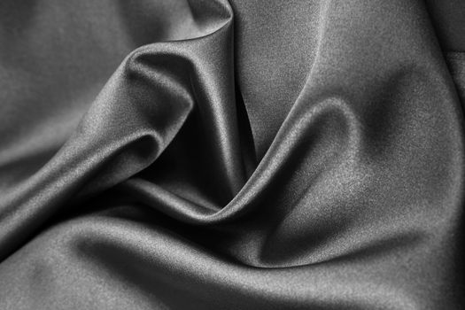 Closeup of rippled silk fabric