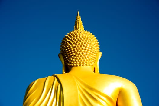 The rear buddha statue blue sky