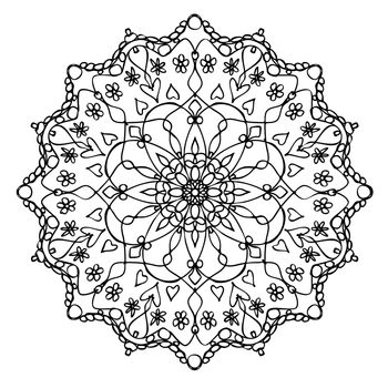 An image of a nice Mandala black and white