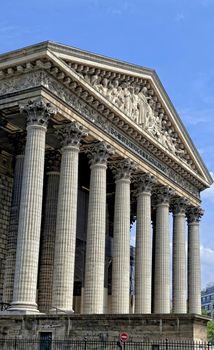 The Madeleine Church on the Place de la Madeleine in Paris