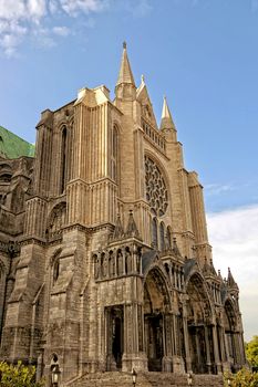 Front of the church in Paris, in France