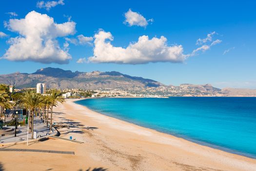 Altea Playa del Albir of white stones in Alicante Mediterranean Spain