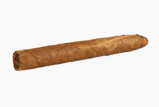 Cuban cigar isolated on white background with clipping path