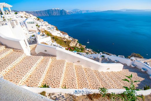 Oia Santorini Greece famous with romantic and beautiful sunsets