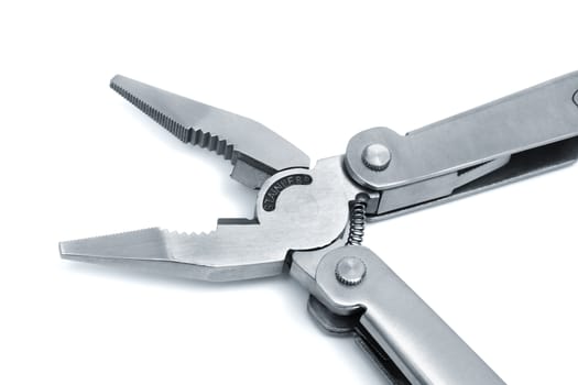 Modern and beautiful pliers on a white background