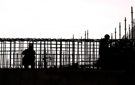 Construction work in the new building