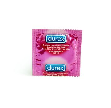 Bucharest, Romania - Jan 24, 2014: Photo of a Durex condom isolated on white. Durex is the trademarked name for a range of condoms that used to be made by English company, SSL International.