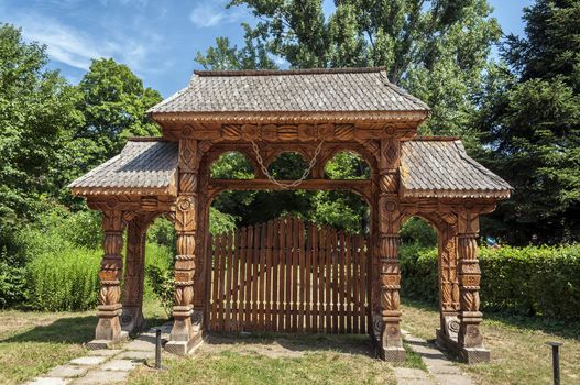 Old traditional romanian gate