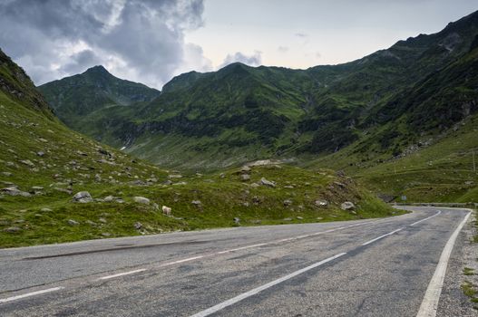 Grunge mountain road, Transfagarasan - Arges, Romania