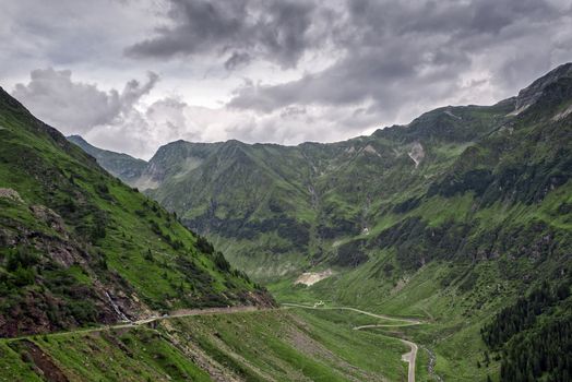 Beautiful mountains landscape in Carpathian on the Transfagarasan road.