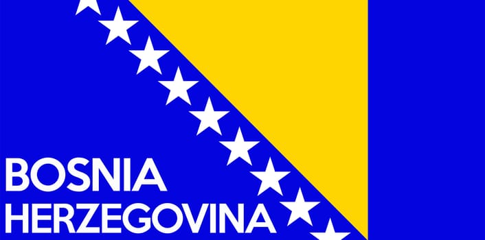 very big size illustration country flag of bosnia herzegovina