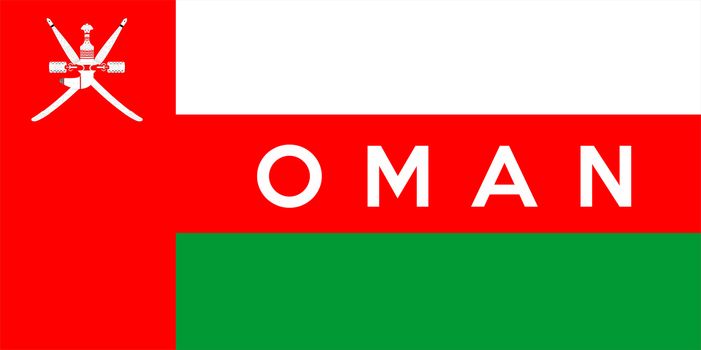 very big size illustration country flag of Oman