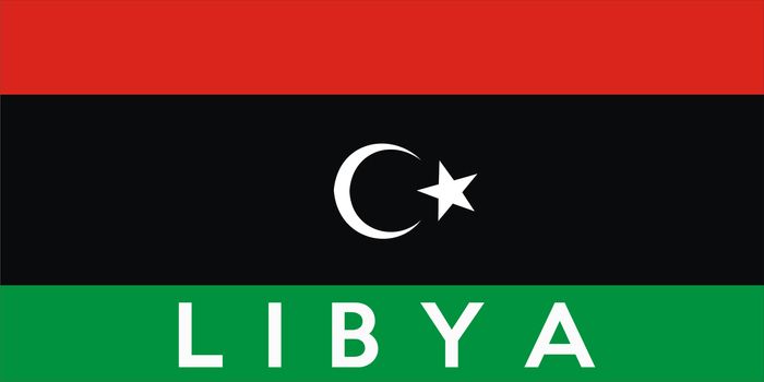 very big size illustration country new flag of Libya