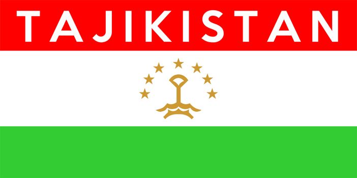 very big size illustration country flag of Tajikistan
