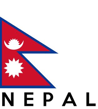 very big size illustration country flag of Nepal