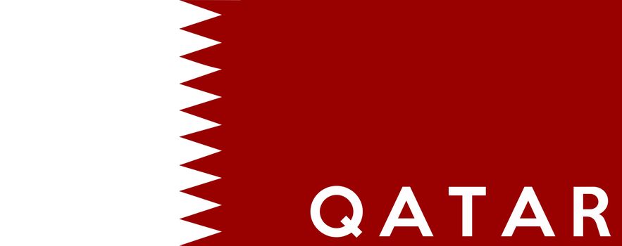 very big size illustration country flag of Qatar