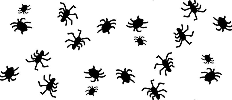 Seamless wallpaper background pattern of isolated bugs
