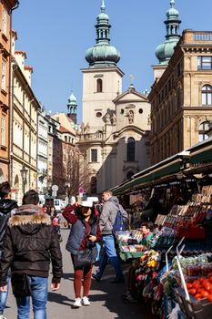 PRAGUE - March 13: Souvenir shop at havels Market. Market has been continuously open since 1232; March 13, 2014 in Prague, Czech Republic. 