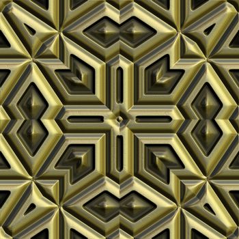Seamless tileable decorative 3d abstract background pattern.