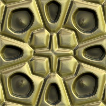 Seamless tileable decorative 3d abstract background pattern.