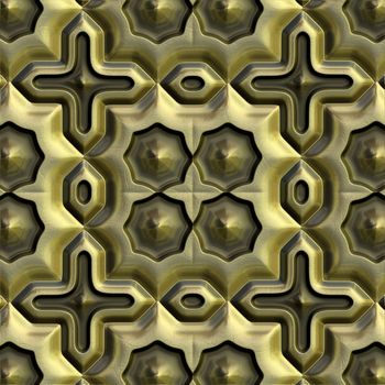 Seamless tileable decorative 3d abstract background pattern.
