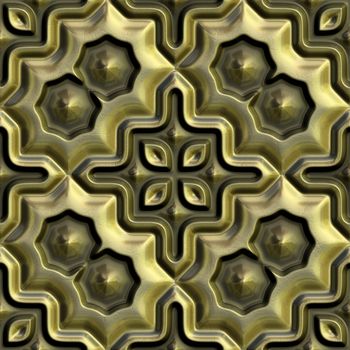 Seamless tileable decorative 3d abstract background pattern.